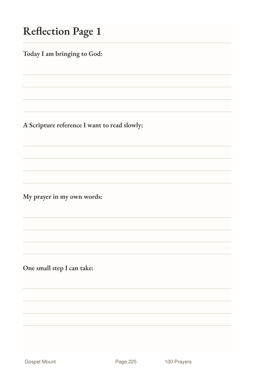 Reflection page