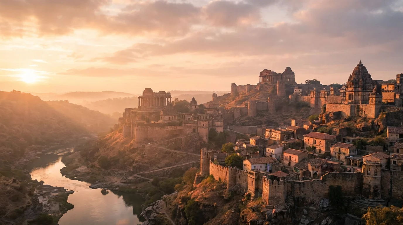 Dawn light over an ancient city evokes prayerful reflection.