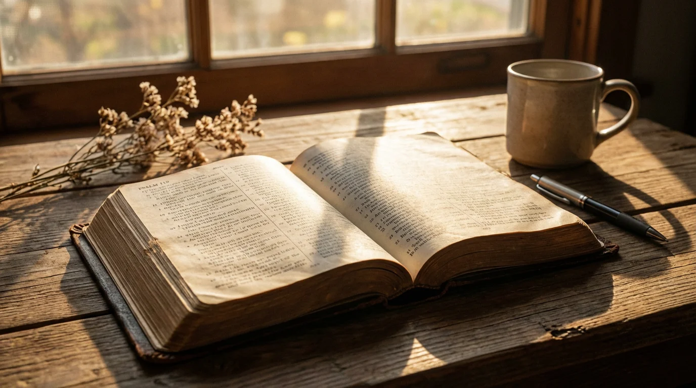 An open Bible in morning light invites a quiet study of Leviticus.